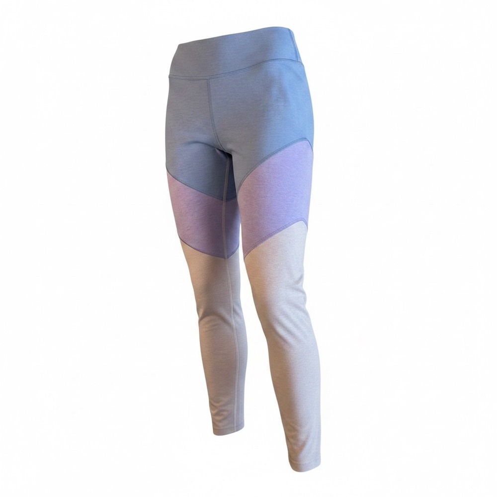 NWT Outdoor Voices Springs Colorblock 7/8 Leggings Blue Purple Mauve Women Large